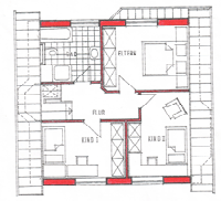 Dachgeschossgrundriss